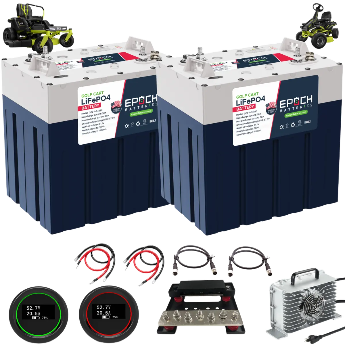 48V 60Ah Ryobi Electric Lawn Motor - Replacement Lithium Battery Kit 1