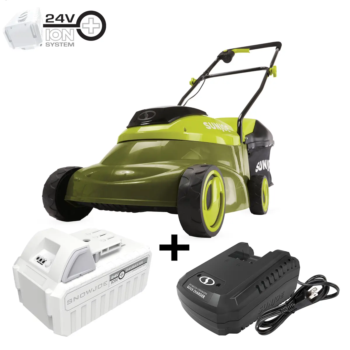 Sun Joe Mj24c-14-Xr 24-Volt* Ionmax Cordless Brushless Lawn Mower Kit | 14-Inch | W/ 5.0-Ah Battery + Charger 1