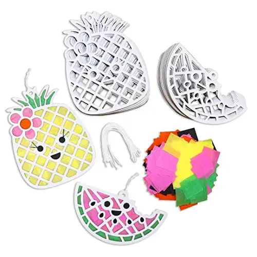 Pineapple Watermelon Diy Suncatcher Paper Crafts - 24 Pieces Per Pack Kp4201 1