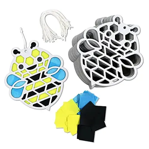 Bumblebee Diy Suncatcher Paper Crafts - 24 Pieces Per Pack Kp4270 1