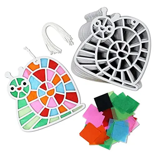 Snail Diy Suncatcher Paper Crafts - 24 Pieces Per Pack Kp4269 1