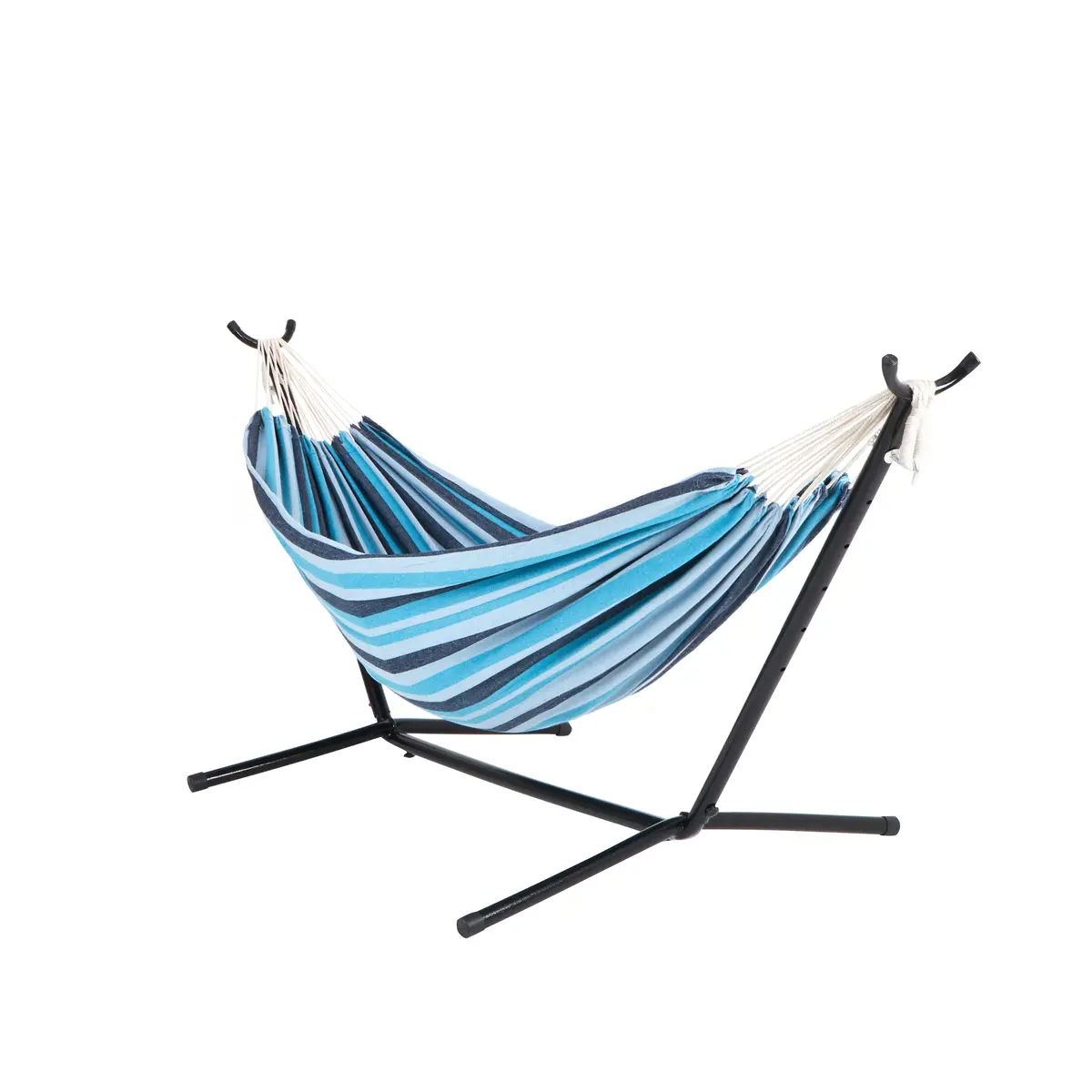 Bliss Hammocks Bhst-401-Ns Hammock & Built-In Stand W/ Carrying Case & Hanging Hardware | 60-In. Wide | 400 Lb. Capacity (Nautical Stripe) 2