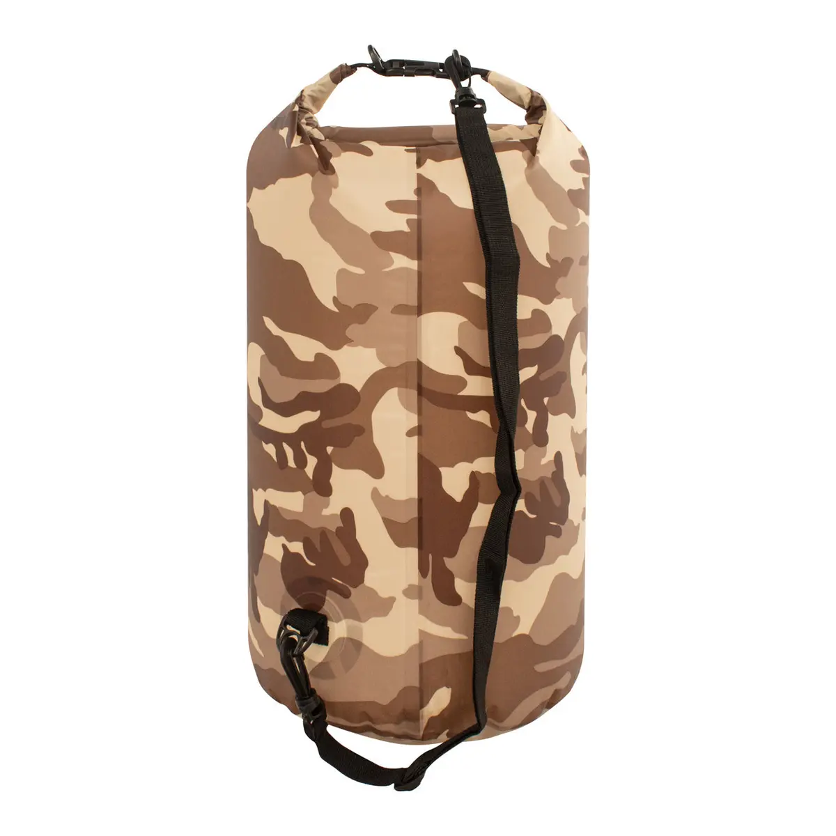 Trailgear Tg-802-10Br Heavy-Duty Camouflaged Dry Bag | Roll-Top Closure Design | Lightweight W/ Shoulder Strap | 10 L (Brown Camo) 1