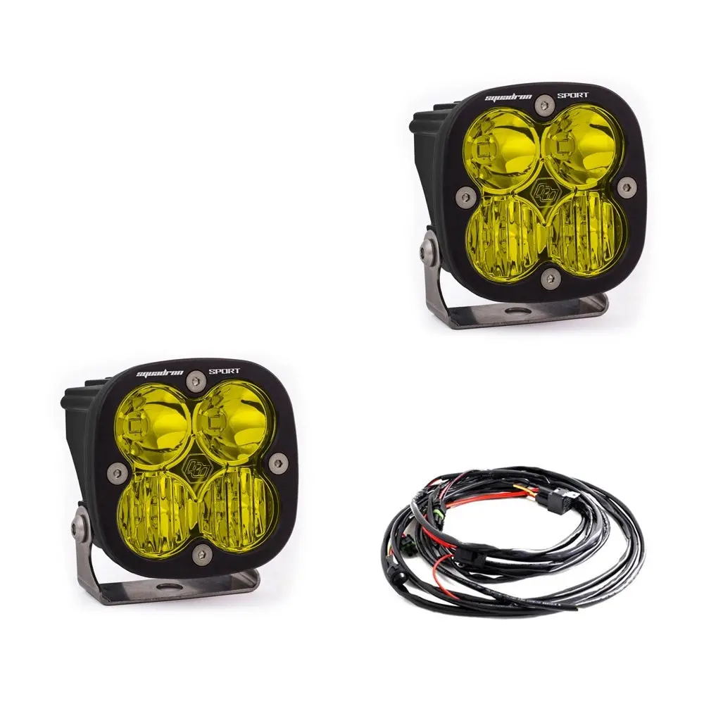 Squadron Sport Black Led Light Pod Pair (Driving/Combo, Amber) 1