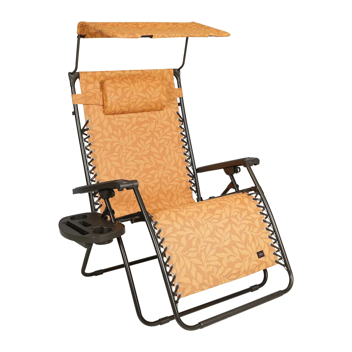 Bliss Hammocks Gfc-457Xwal Gravity Free Chair W/ Canopy, Drink Tray, & Pillow | 33-In. Wide Xxl | Weather & Rust Resistant | 360 Lb. Capacity 1