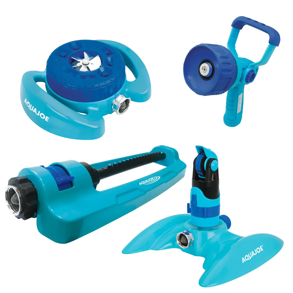 Aqua Joe Aj-Spklr-Bdl Sprinkler Bundle | 3 X Sprinklers + Fireman's Nozzle 1