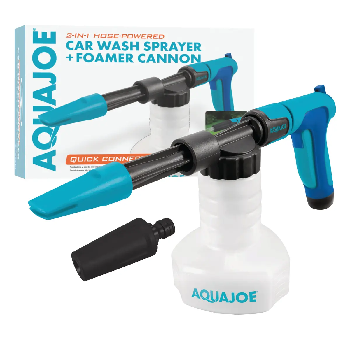 Aqua Joe Aj-Spxn 2-In-1 Hose-Powered Adjustable Foam Cannon Spray Gun Blaster With Spray Wash Quick-Connect To Any Garden Hose 1