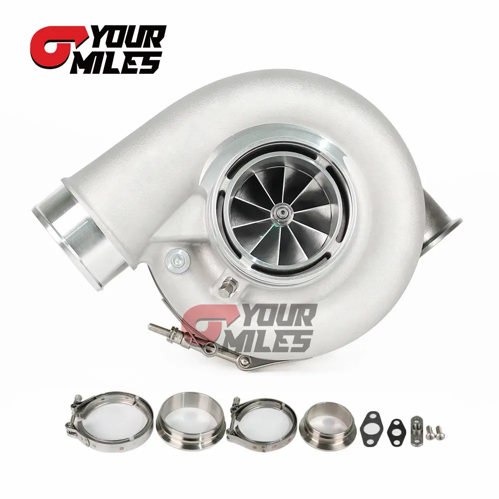 Yourmiles Reverse Rotation S42-1200 Compact Turbocharger Journal Bearing Billet Wheel 1.01/1.15/1.28 Dual V-Band Housing 1