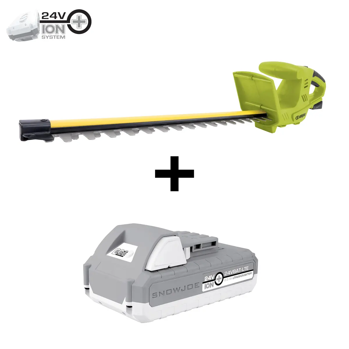 Sun Joe 24V-Ht18-Lte 24-Volt* Ionmax Cordless Handheld Hedge Trimmer Kit | 18-Inch | W/ 2.0-Ah Battery + Charger 1