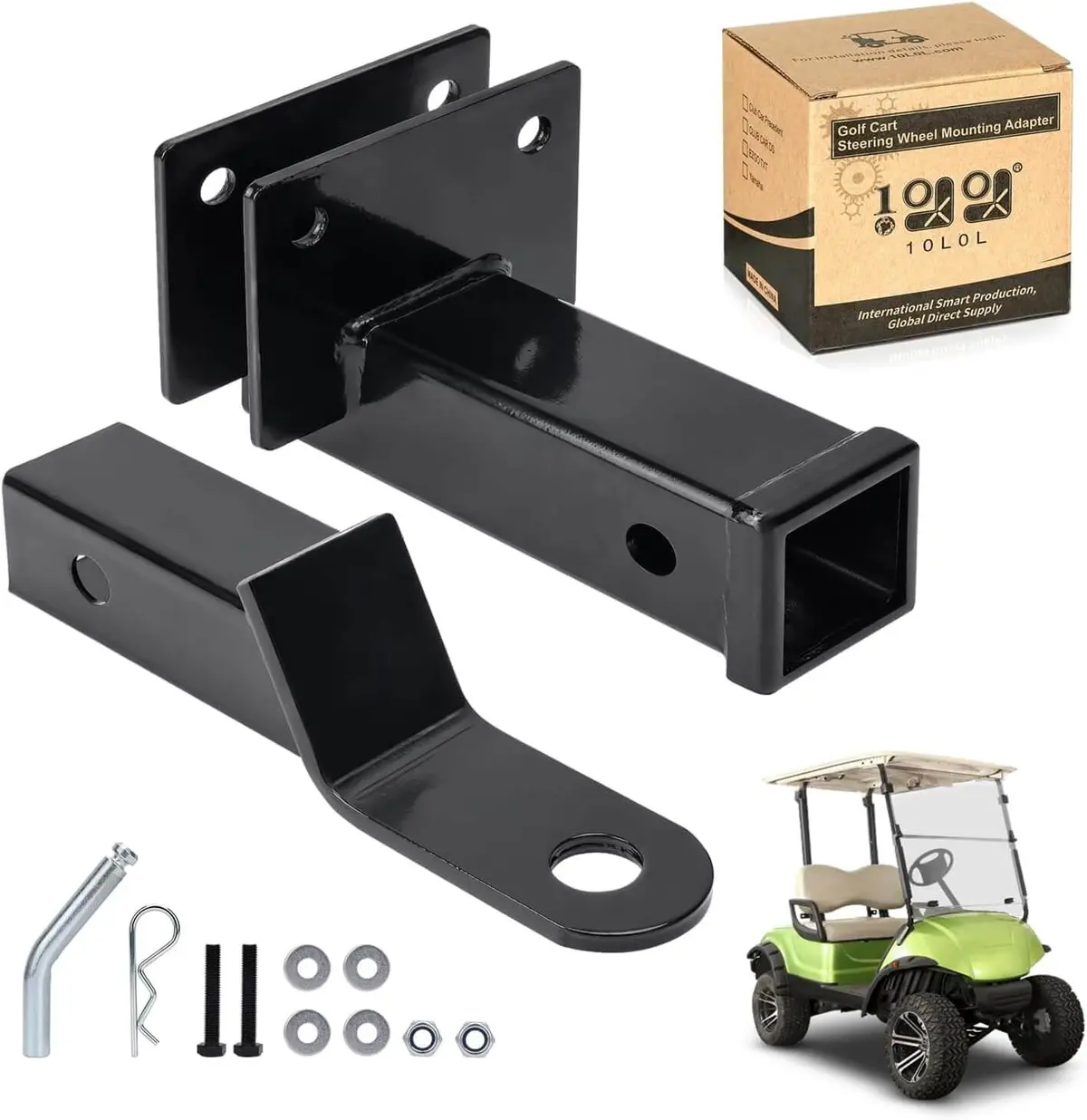 Golf Cart Rear Chassis Trailer Hitch And Receiver For Yamaha Drive G29 (2007-2016) G&E - 10L0l 1