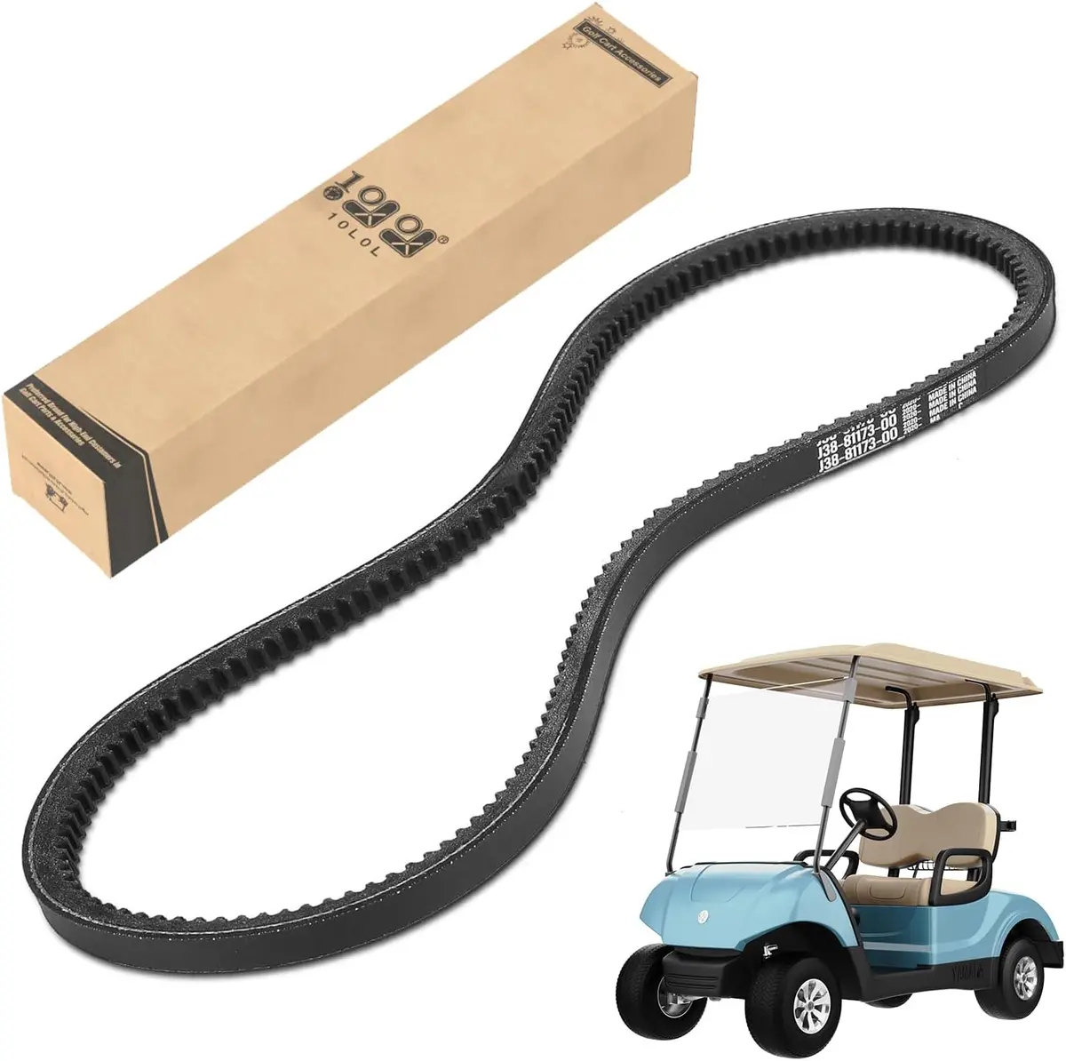 Drive Belt For Yamaha Golf Cart - Oem Replacement (Fits G2-G29 4-Cycle Gas Models) - 10L0l 1