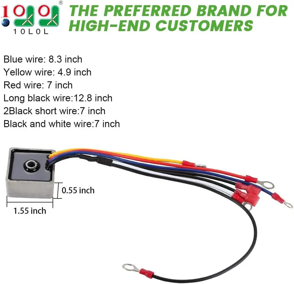 10L0l Golf Cart Voltage Regulator For Club Car Gas 2008-Up Transporter 4+6 (Key Start) 2