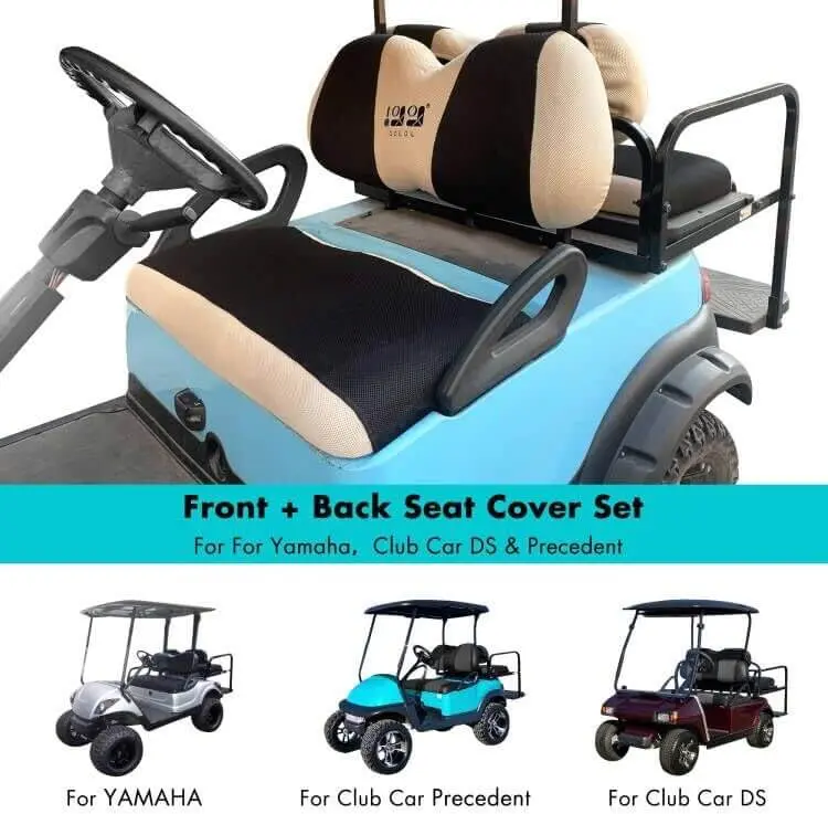 10L0l Golf Cart Front Rear Seat Cover Set For Club Car Precedent Onward Tempo & Yamaha G29 Drive/Drive 2 5