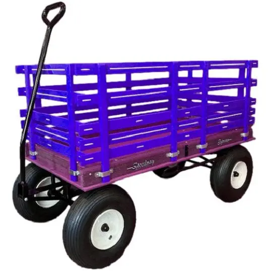 24″ X 48″ (Red) 620 Speedway Express Poly Garden Wagon W/ Brakes 1200 # 2