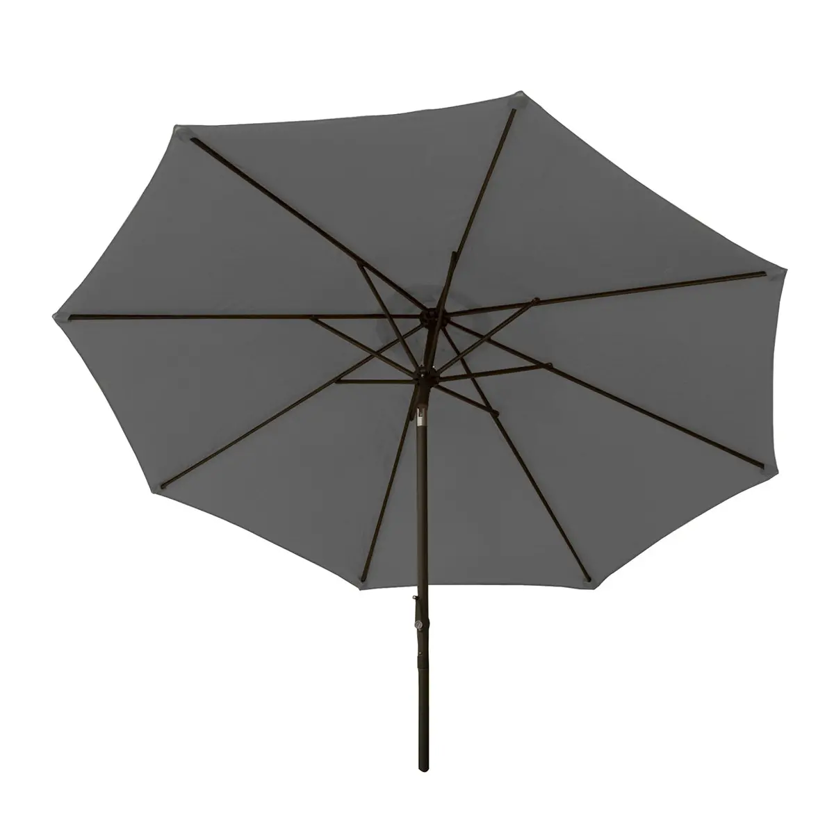 Bliss Outdoors Umb-201Gry Patio Umbrella W/ Aluminum Pole & Push Button Tilt | 9-Foot Canopy | Color Fade & Water Resistant | 1.5-In. Pole Diameter (Gray) 1