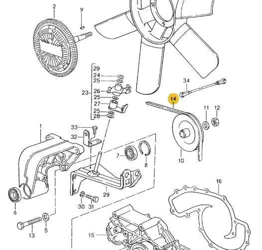6820 - 20" Short Belt - Crank Pulley To Fan Pulley - 78 To 86 16V & 32V 1
