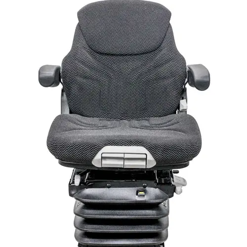 12V Heavy Duty Tractor Excavator Backhoe Loader Seat W/ Air Suspension 2