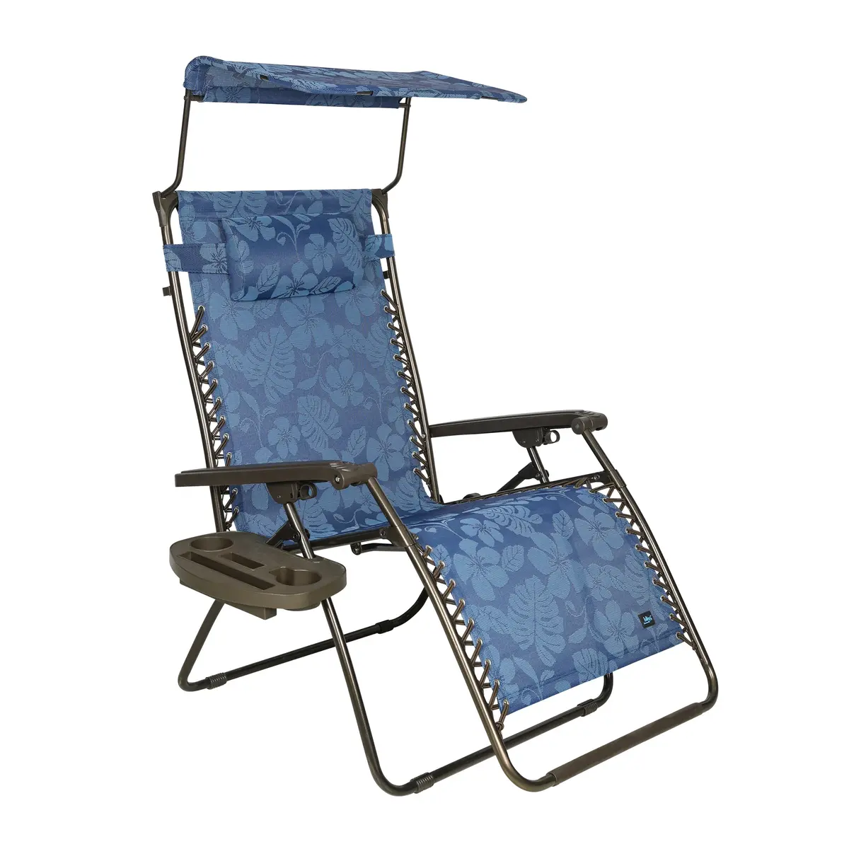Bliss Hammocks Gfc-465Xwbf Gravity Free Chair W/ Canopy, Drink Tray, & Pillow | 33-In. Wide Xxl | Weather & Rust Resistant | 360 Lb. Capacity 1