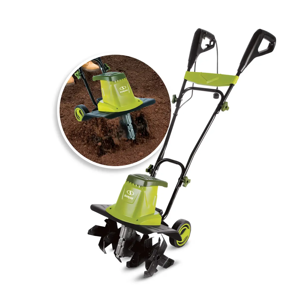 Sun Joe Tj603e Electric Garden Tiller + Cultivator | 16-Inch | 12-Amp | 3-Position Height Adjustment 1