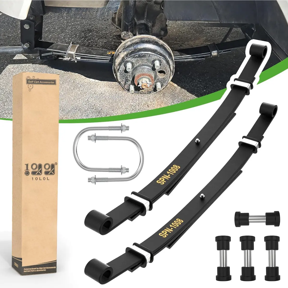 Golf Car Suspension Leaf Spring Kit For Club Car Ds 1981-Up - 10L0l 1