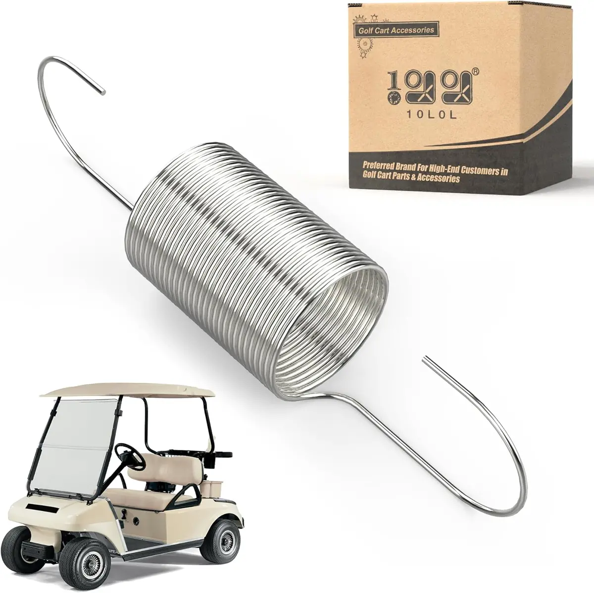Golf Cart Carburetor Throttle Return Spring For 1981-1995 Club Car Gas - 10L0l 1