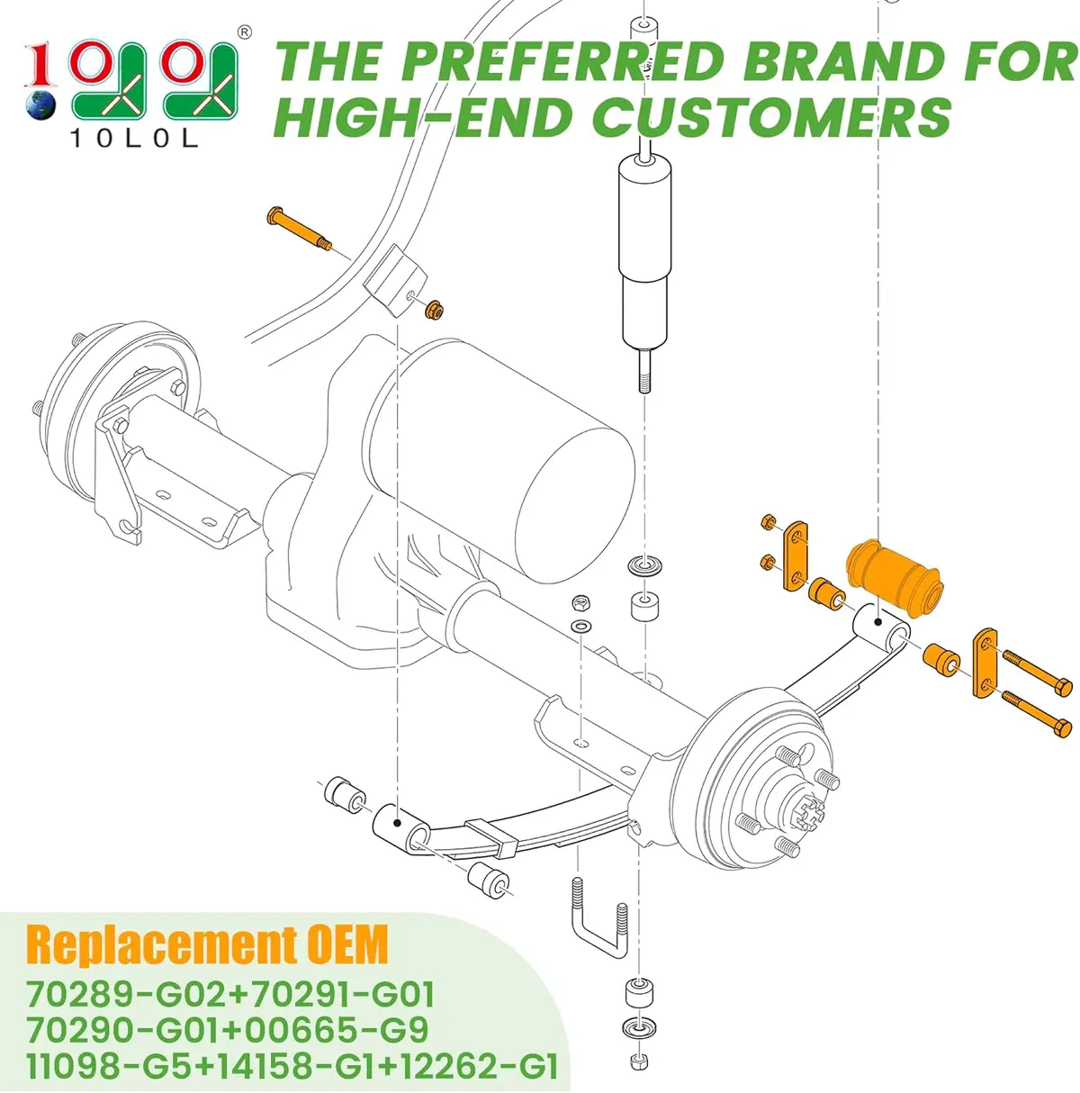 10L0l Golf Cart Rear Leaf Spring Bushings & Sleeves Kit For Ezgo Txt & Medalist (1994-Up) 2