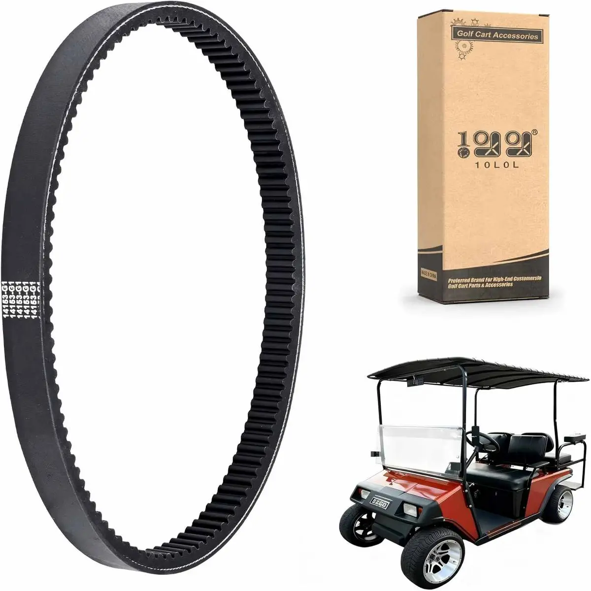 10L0l Golf Cart Drive Belt For Ezgo Marathon 2-Cycle Gas Models (1976–1987) 1