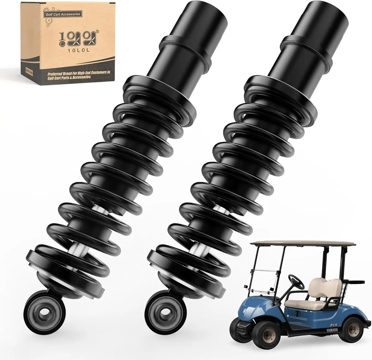 10L0l Golf Cart Heavy Duty Rear Shocks For Yamaha Drive 2 Quietech Efi (2 Pcs) 1