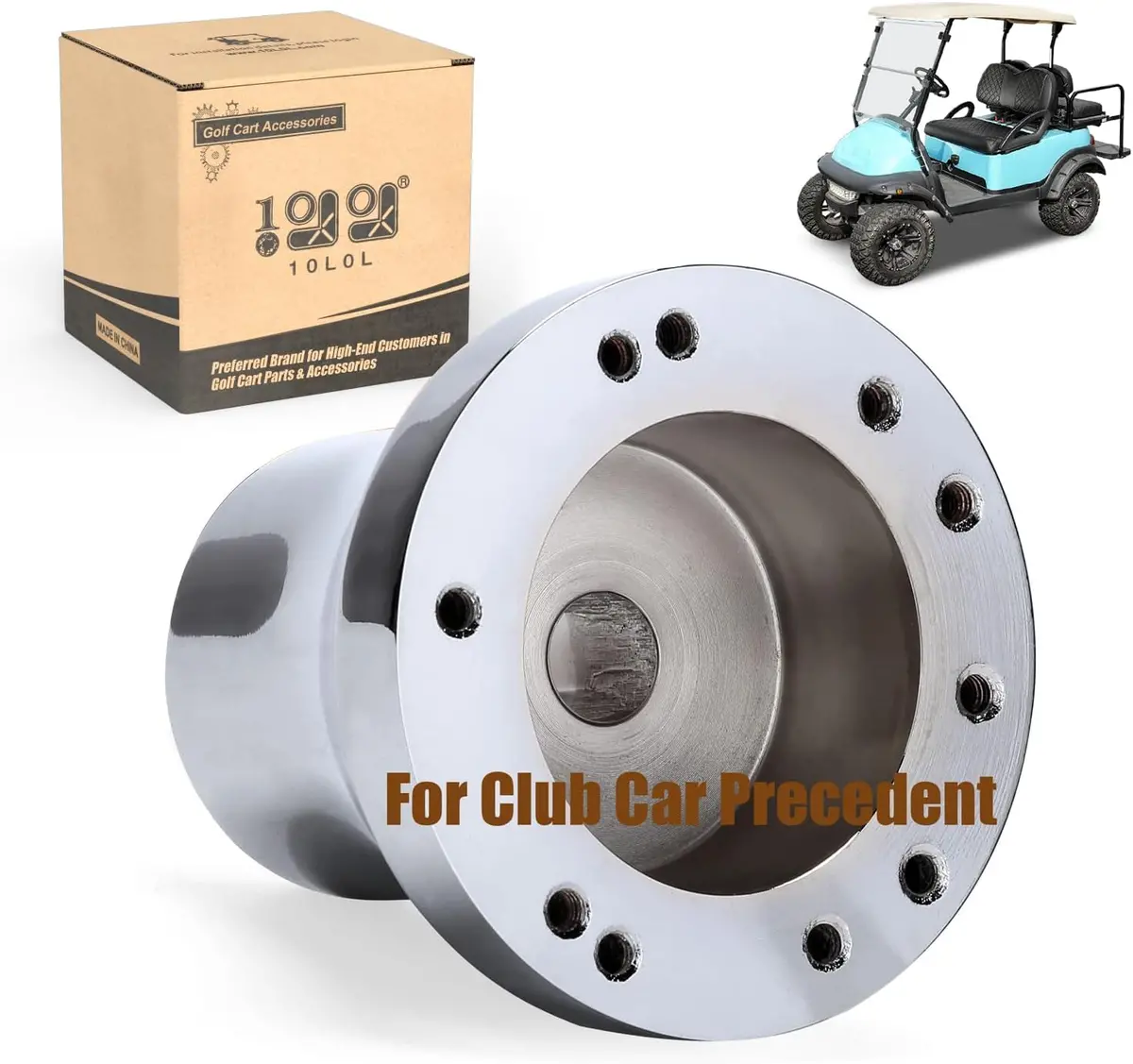 Golf Cart Steering Wheel Adapter For Club Car Ds Precedent, Ezgo Rxv Txt, Yamaha - 10L0l 7