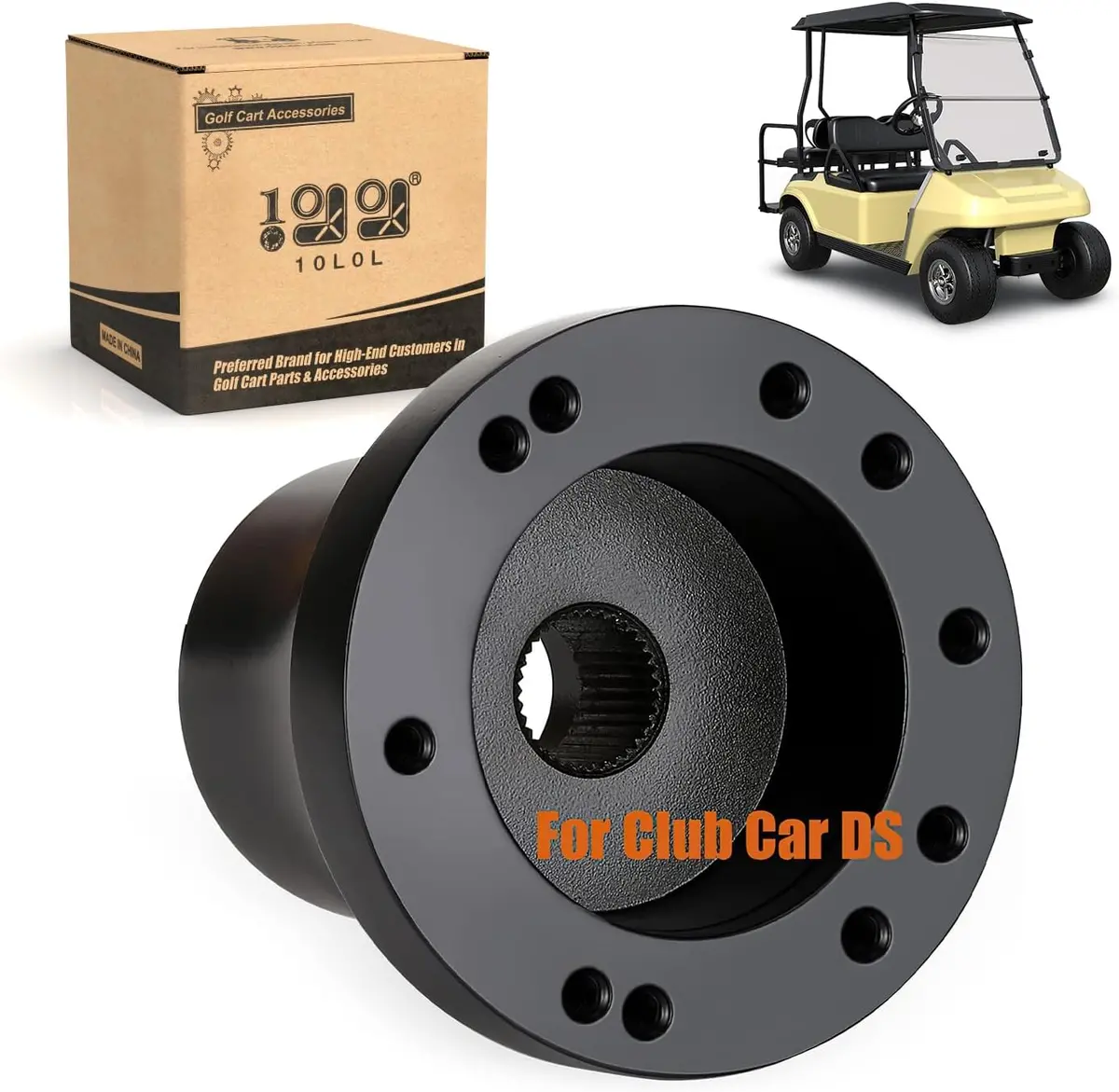 Golf Cart Steering Wheel Adapter For Club Car Ds Precedent, Ezgo Rxv Txt, Yamaha - 10L0l 7