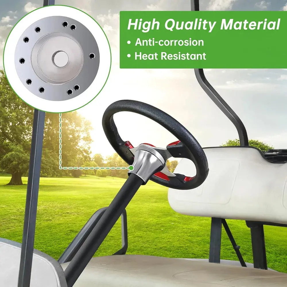 Golf Cart Steering Wheel Adapter For Club Car Ds Precedent, Ezgo Rxv Txt, Yamaha - 10L0l 3