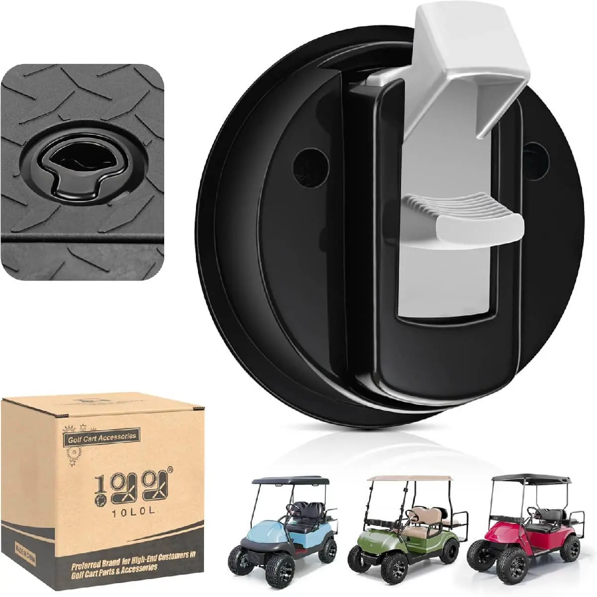 10L0l Universal Golf Cart Rear Seat Storage Compartment Lock Kit 1