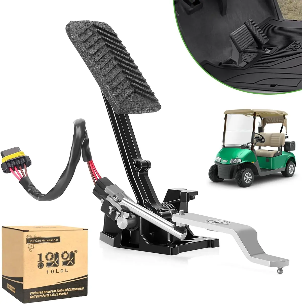 Golf Cart Accelerator Pedal Assembly For Ezgo Rxv Gas 2008-Up - 10L0l 1
