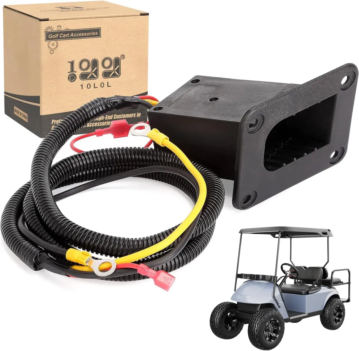 Powerwise Golf Cart Charger Socket With Wire Harness For Ezgo Txt Medalist Electric - 10L0l 1