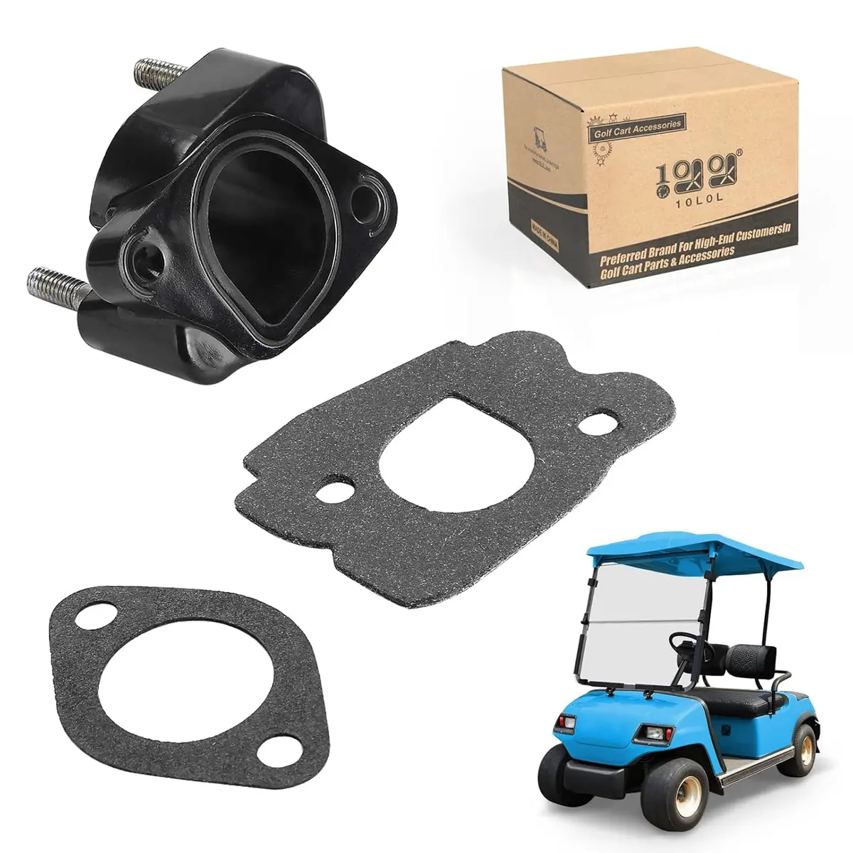 Golf Cart Carburetor Base Gasket & Intake Spacer Joint For Yamaha G2 G8 G9 G11 G14 4-Cycle Engine - 10L0l 1