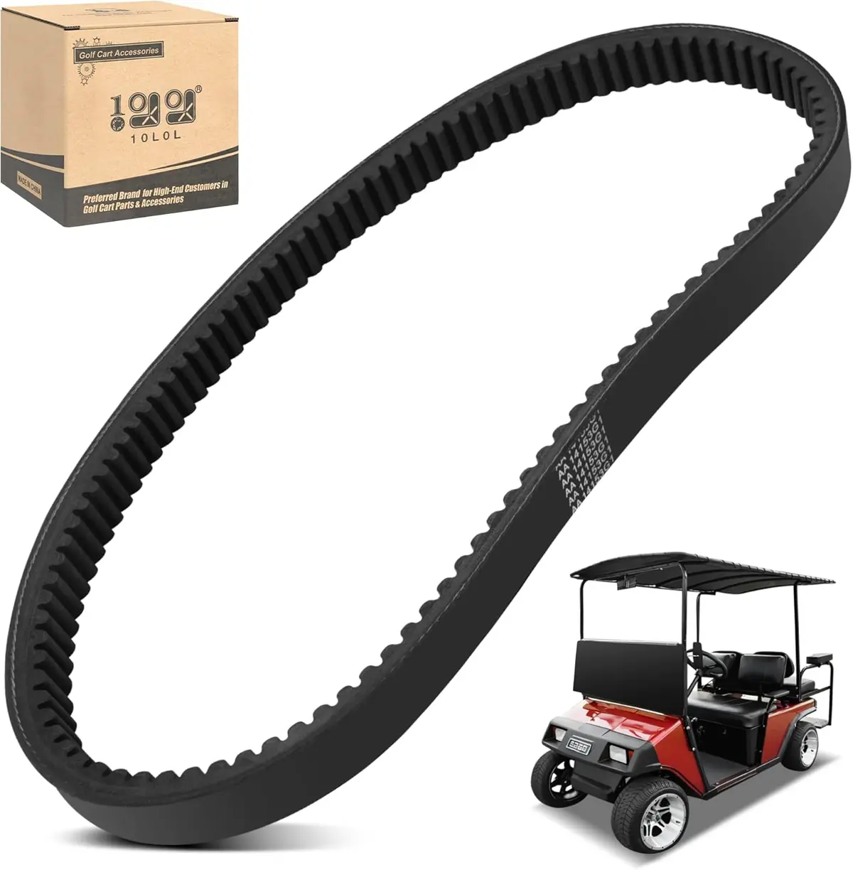 10L0l Golf Cart Drive Belt For Ezgo Marathon 2-Cycle Gas 1976–1987 1