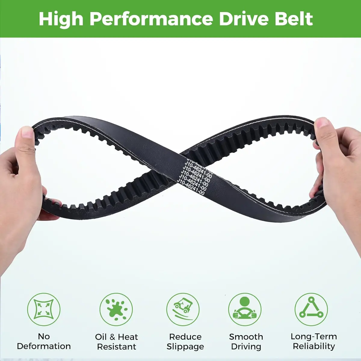 10L0l Golf Cart Clutch Drive Belt For Yamaha G1 G3 2 Cycle Gas Models 1978-1989 2