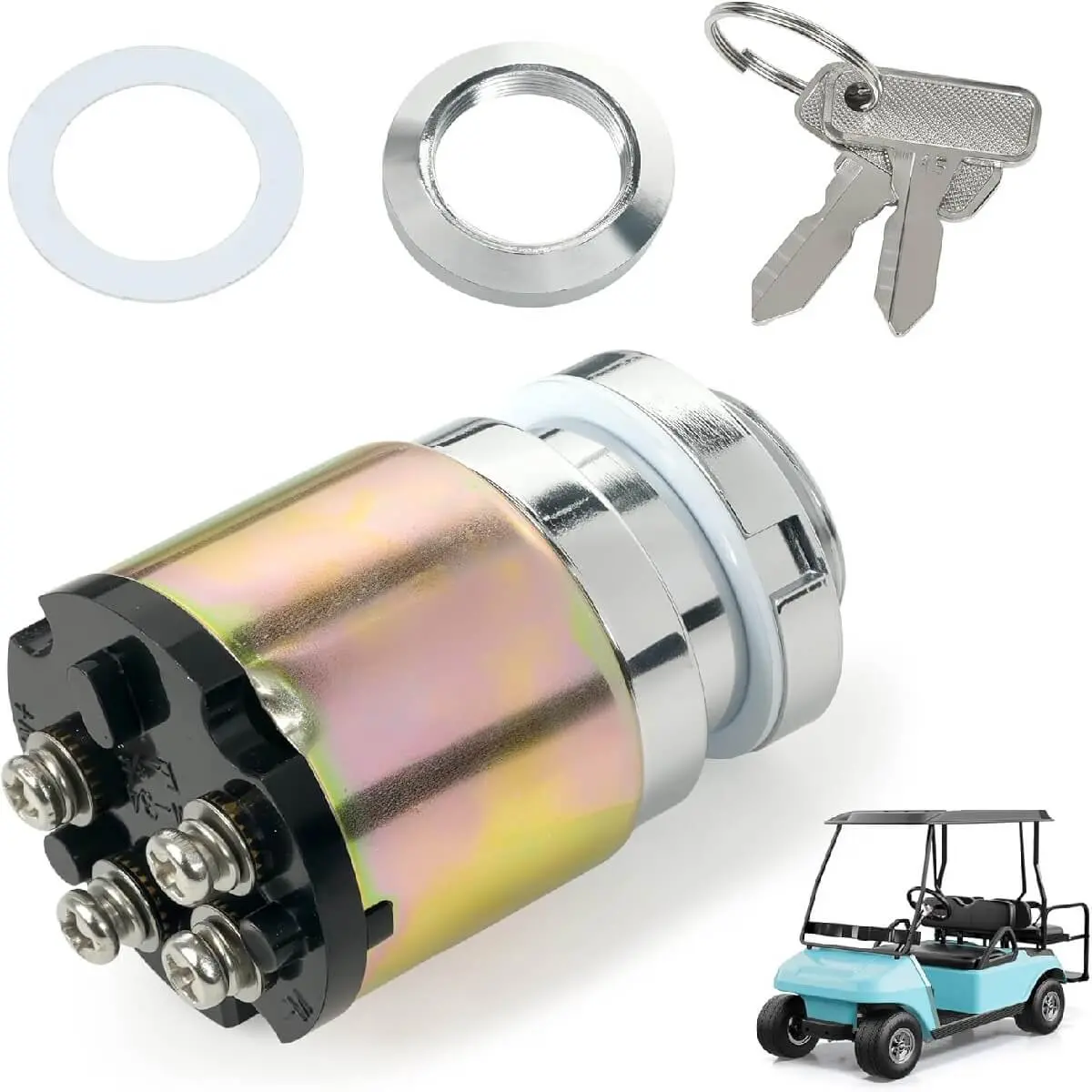 10L0l Golf Cart Starter Ignition Switch With 2 Keys For Club Car Ds (1983-1995) 1