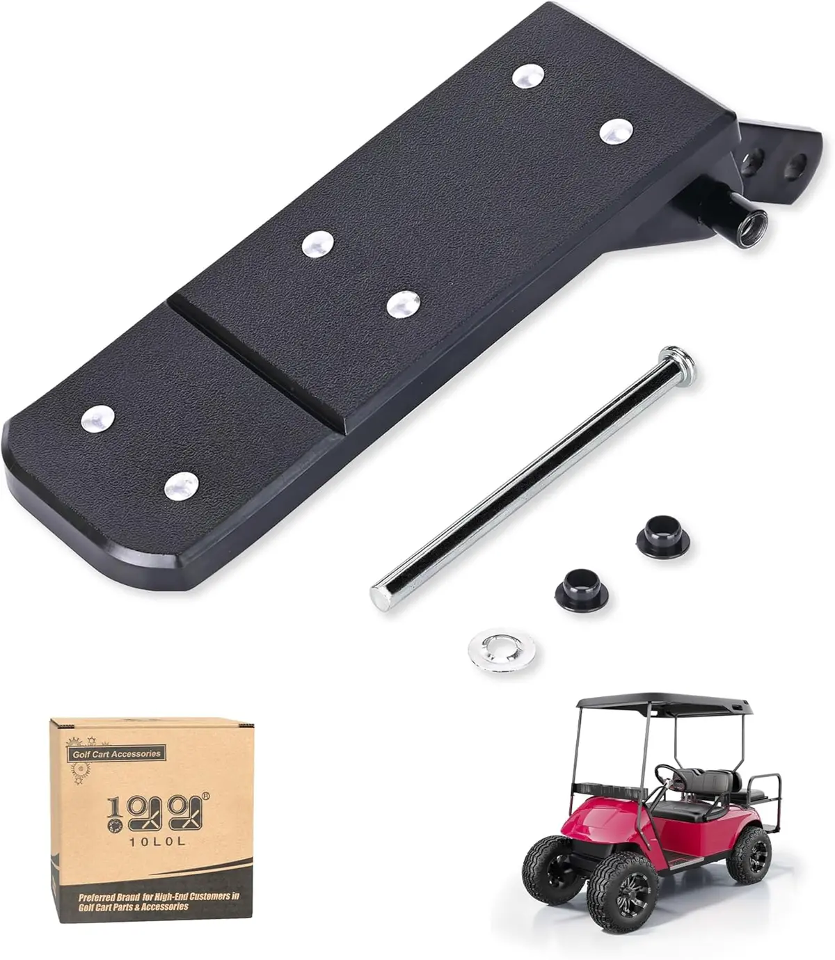 Golf Cart Accelerator & Brake Pedal Pad Kit For Ezgo Txt G&E Golf Cart Models - 10L0l 1