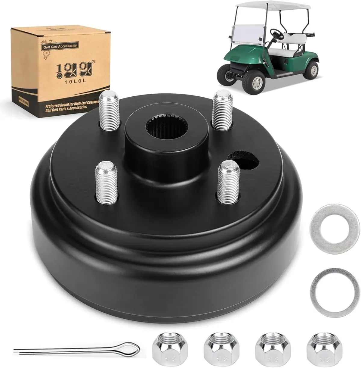 Golf Cart Brake Drum Hub Assembly For Ezgo Txt 1991-Up - 10L0l 1