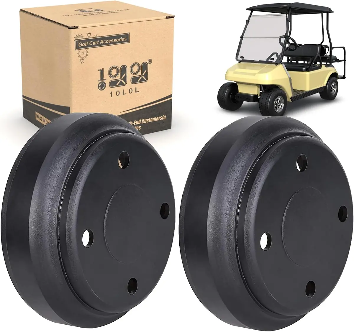 Golf Cart Rear Brake Drum For Club Car Ds 1995-Up & Precedent 2004-Up - 10L0l 1