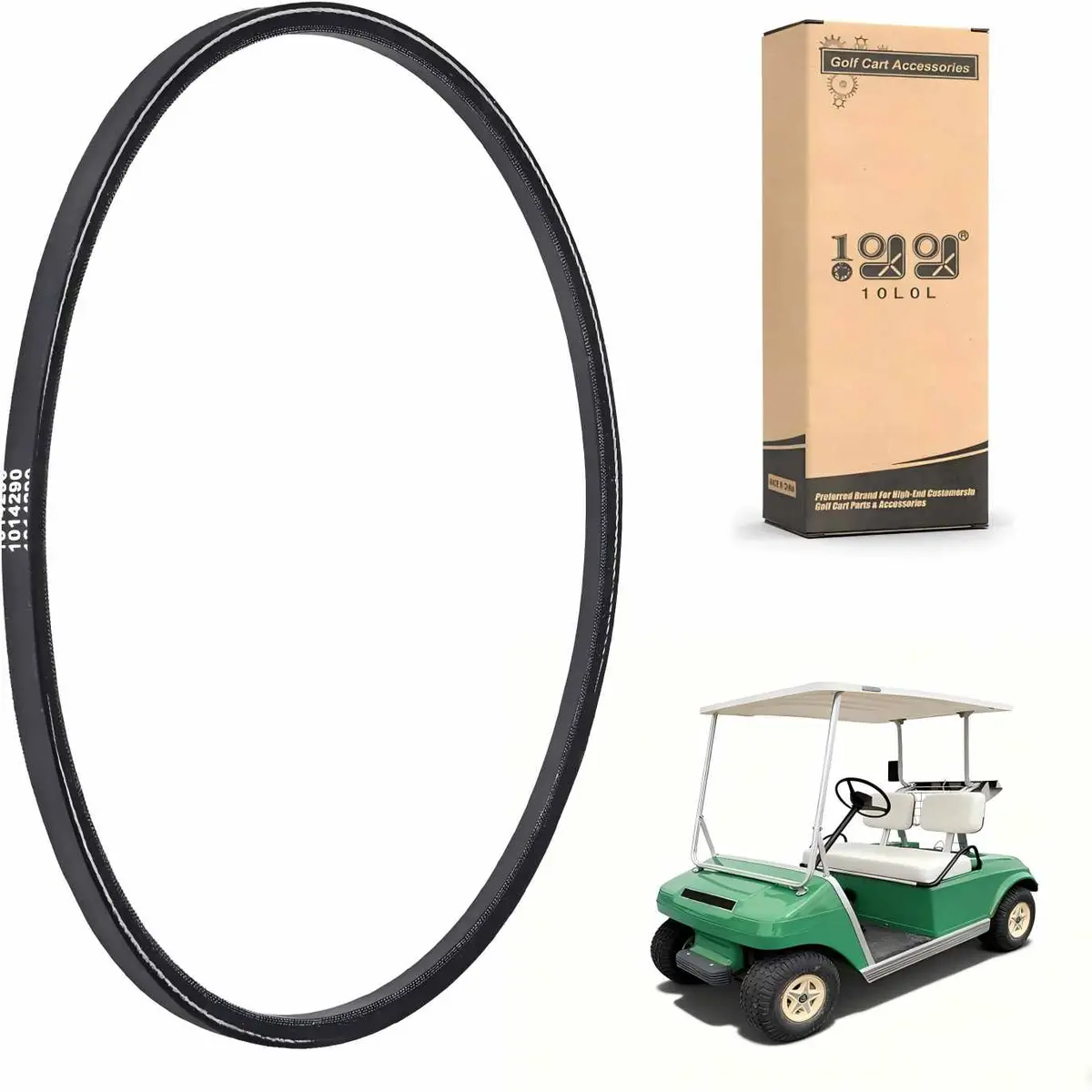 10L0l Golf Cart Starter Generator Belt For Club Car Ds (1987-1991 & 1994 Gas Models) 1