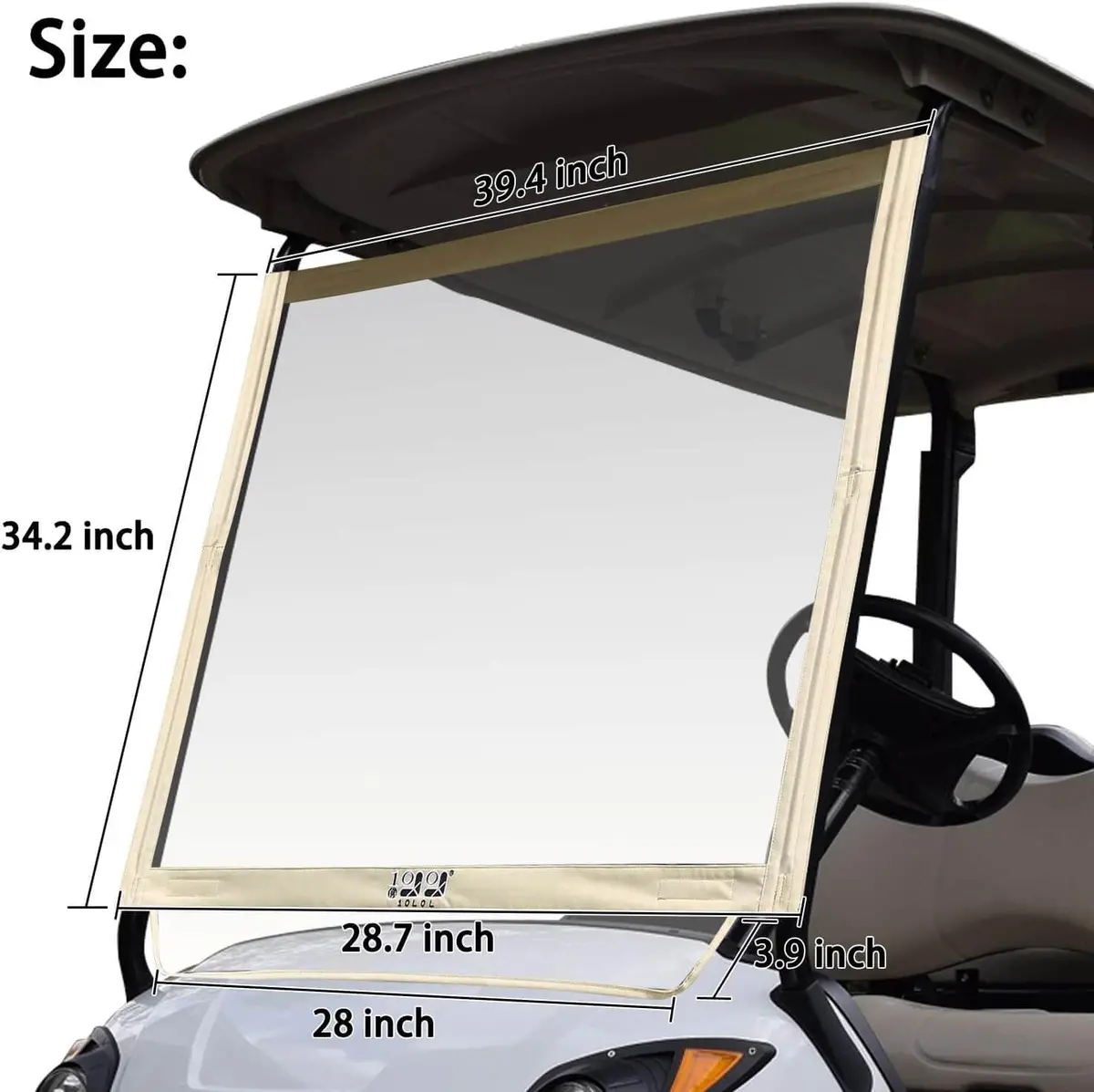 10L0l Golf Cart Plastic Windshield For 2007-2016 Yamaha G29 Drive - Foldable And Waterproof 2