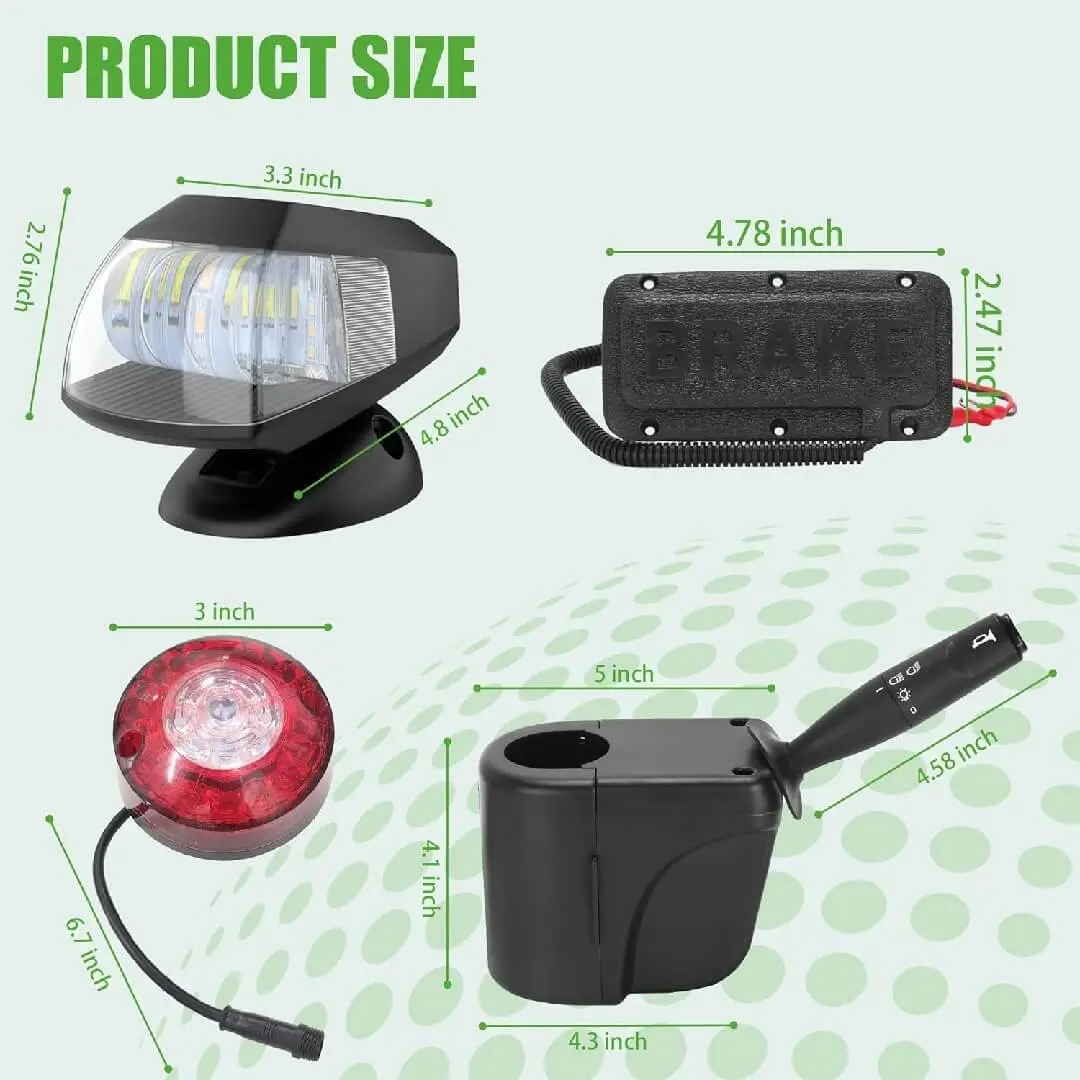 10L0l Golf Cart Headlight & Taillight Set With Switch For Ezgo Txt Club Car Ds Precedent 3