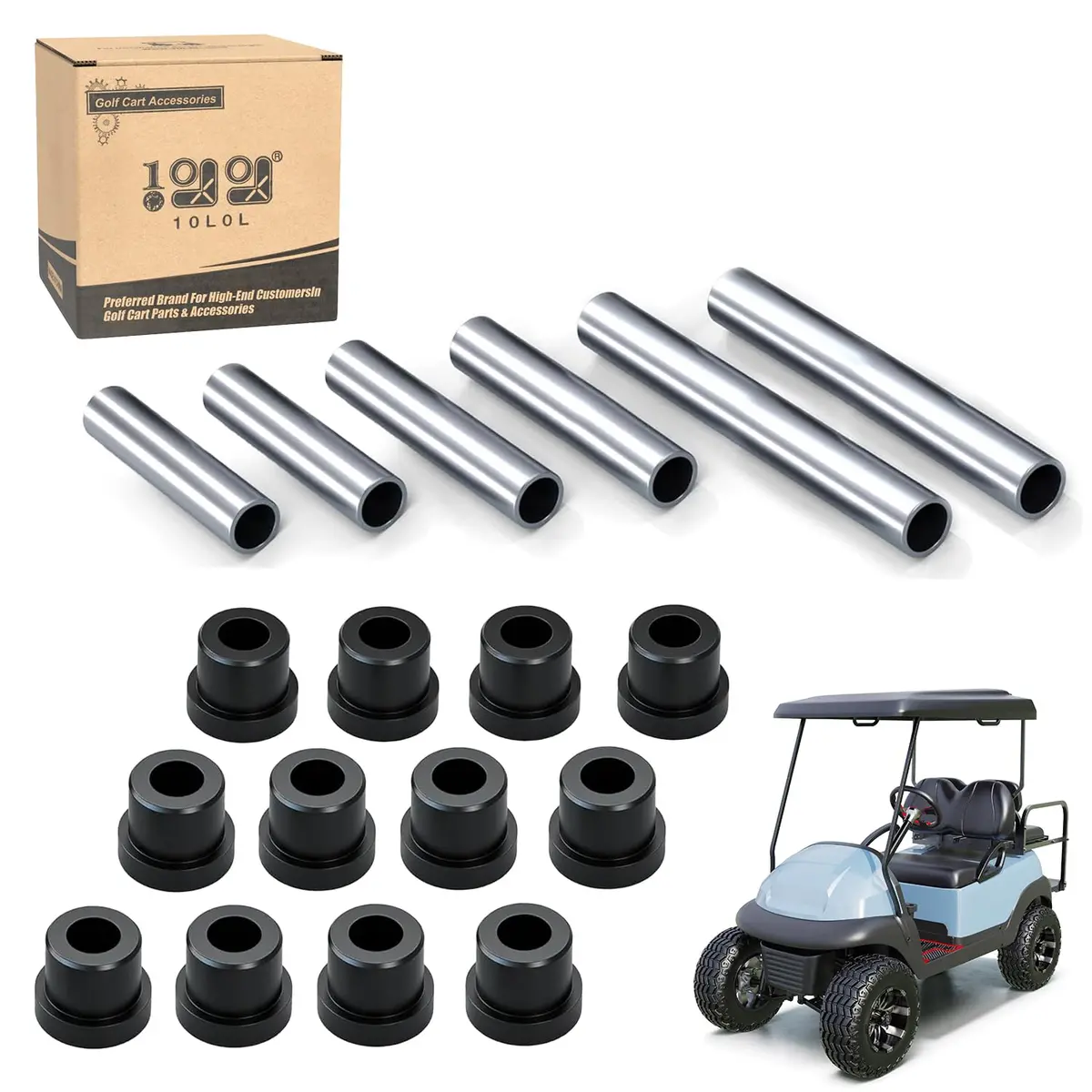 10L0l Golf Cart Rear & Front Spring, A Arm Bushing Kit For Club Car Precedent 2004-Up Gas & Electric 1
