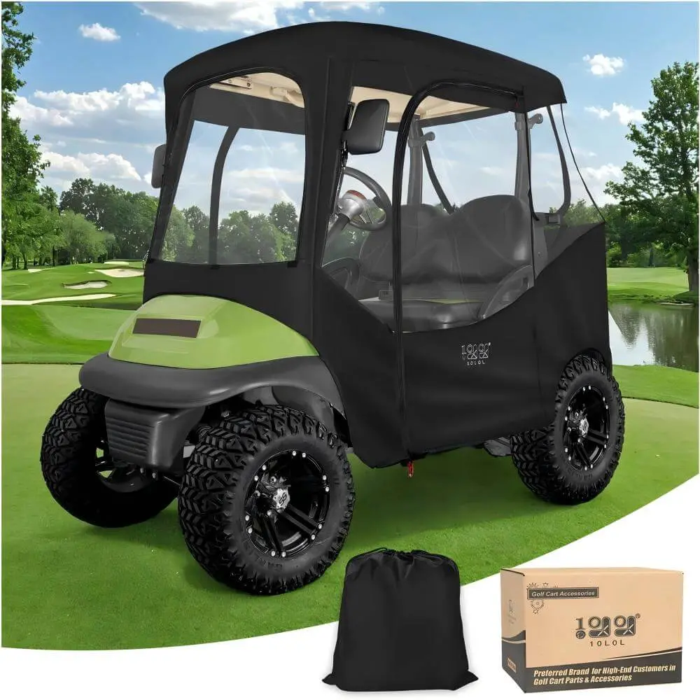 2 Passenger Golf Cart Cover & Enclosure Waterproof For Club Car Ds Precedent - 10L0l 1
