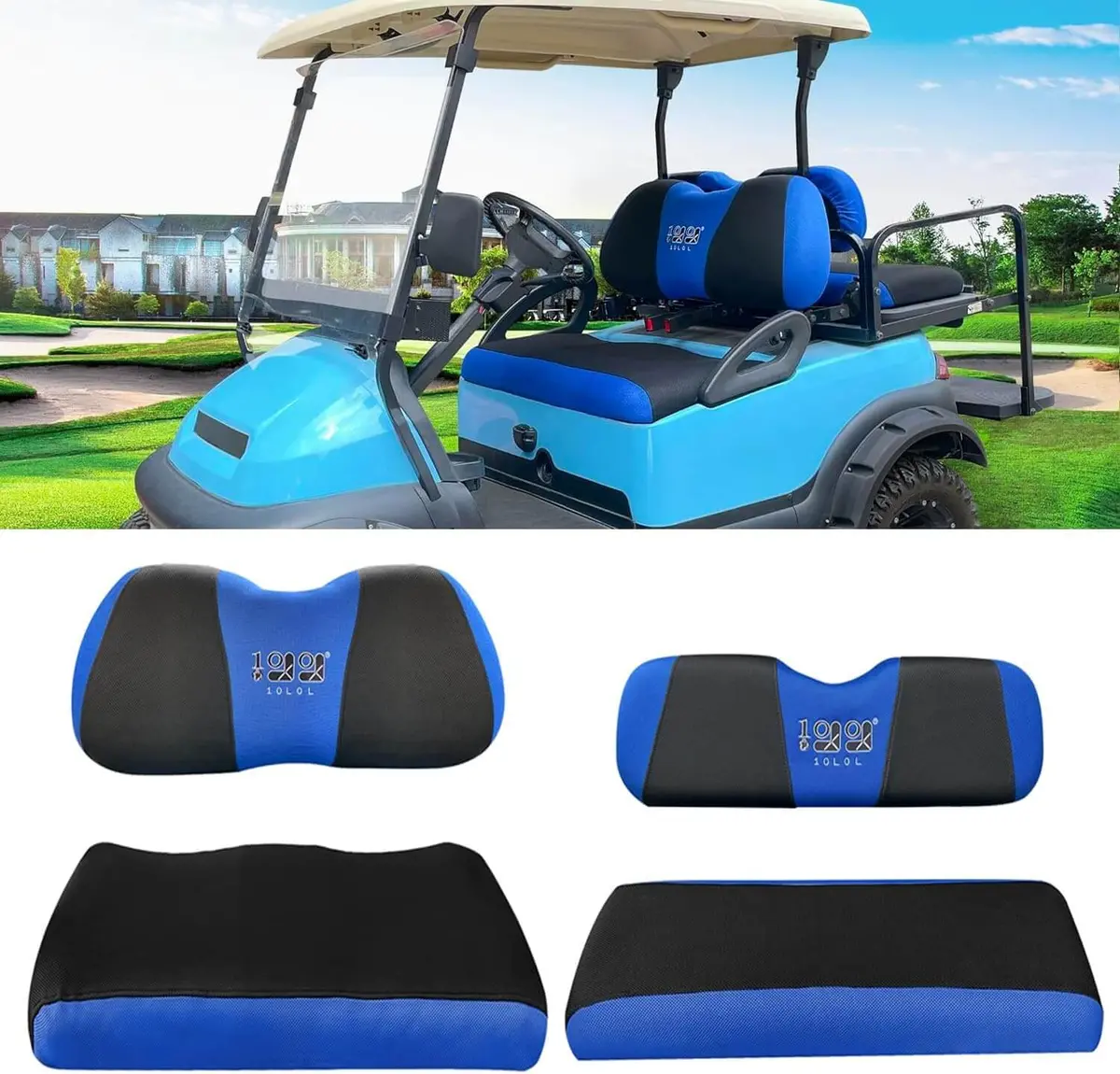 10L0l Golf Cart Front Rear Seat Cover Set For Club Car Precedent Onward Tempo & Yamaha G29 Drive/Drive 2 5