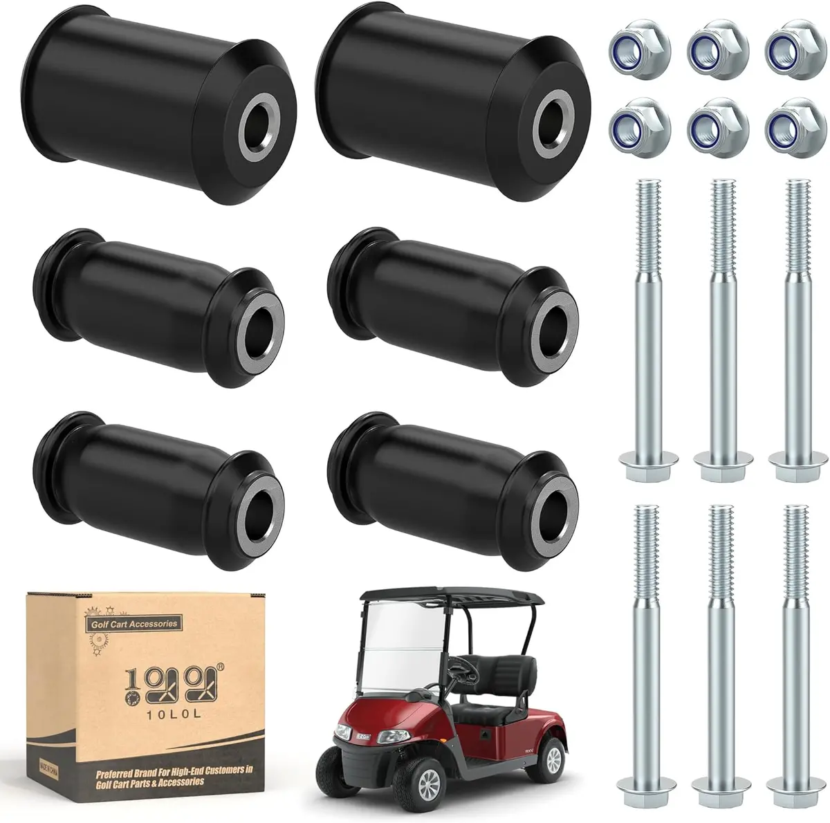 Golf Cart Rear Leaf Spring Bushing Kit One-Piece Polyurethane Bushing With Sleeve For 2008-Up Ezgo Rxv - 10L0l 1