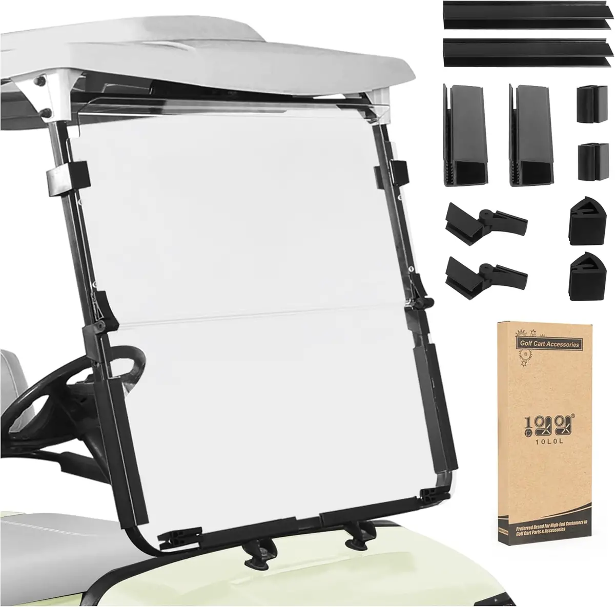Golf Cart Folding Windshield For Yamaha G14 G16 G19 G&E 1995-2003 - 10L0l 1