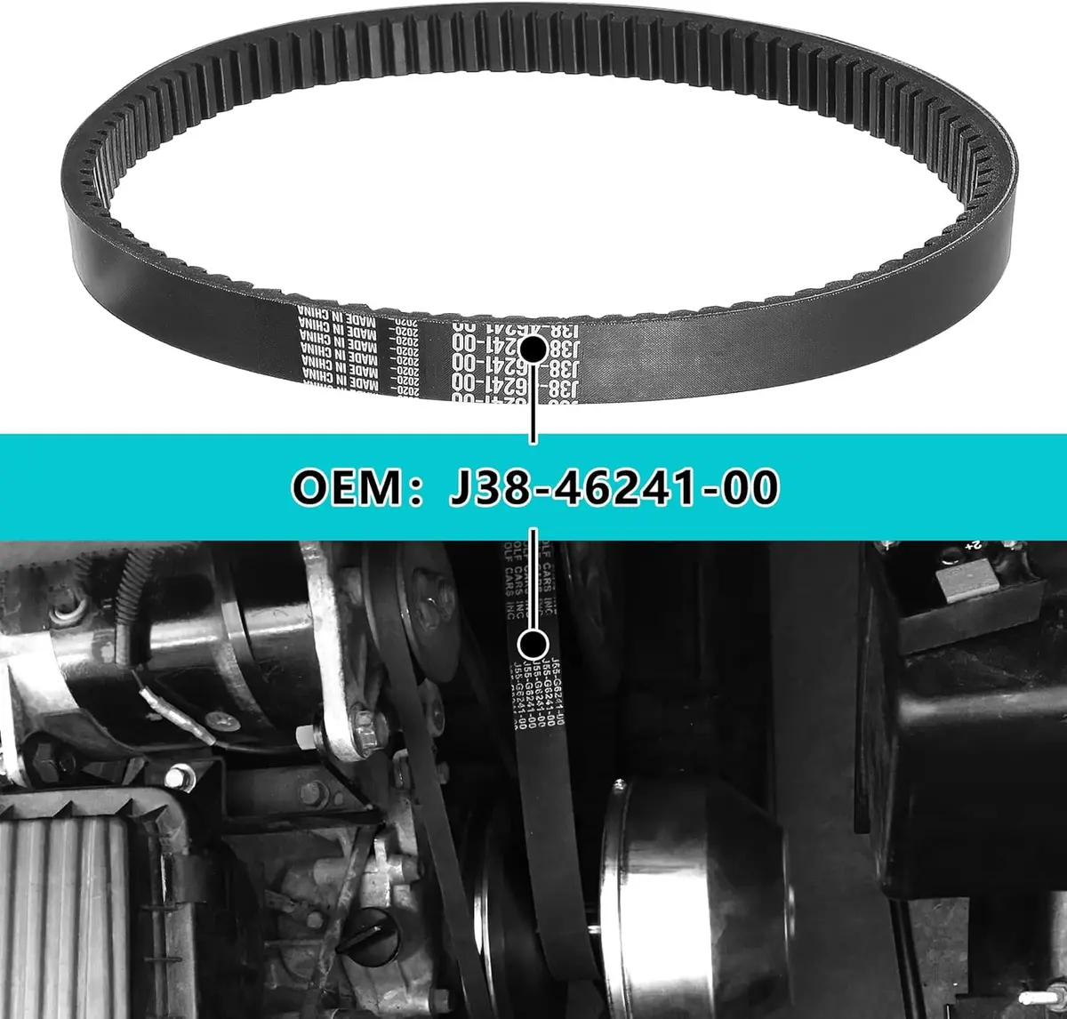 Yamaha Golf Cart Drive Belt - Replaces J55-G6241-00 For G2-G29 Models - 10L0l 2